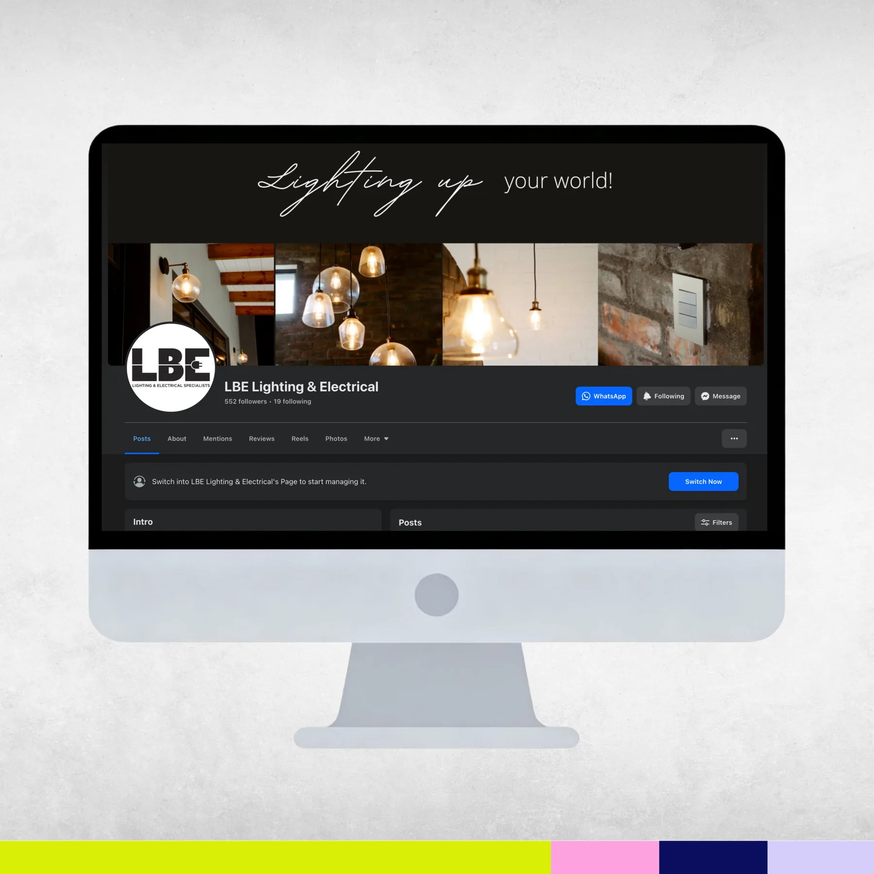 LBE Lighting & Electrical social media marketing